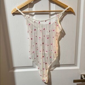 Cacique Sheer Chemise with Purple Floral Design